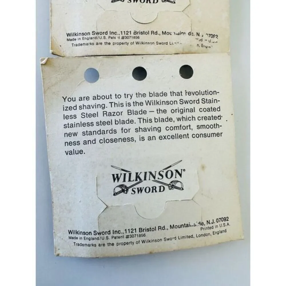 Wilkinson Sword Stainless Steel Razor Blades Pack Of 5 Set Of Two.‎ See Photos